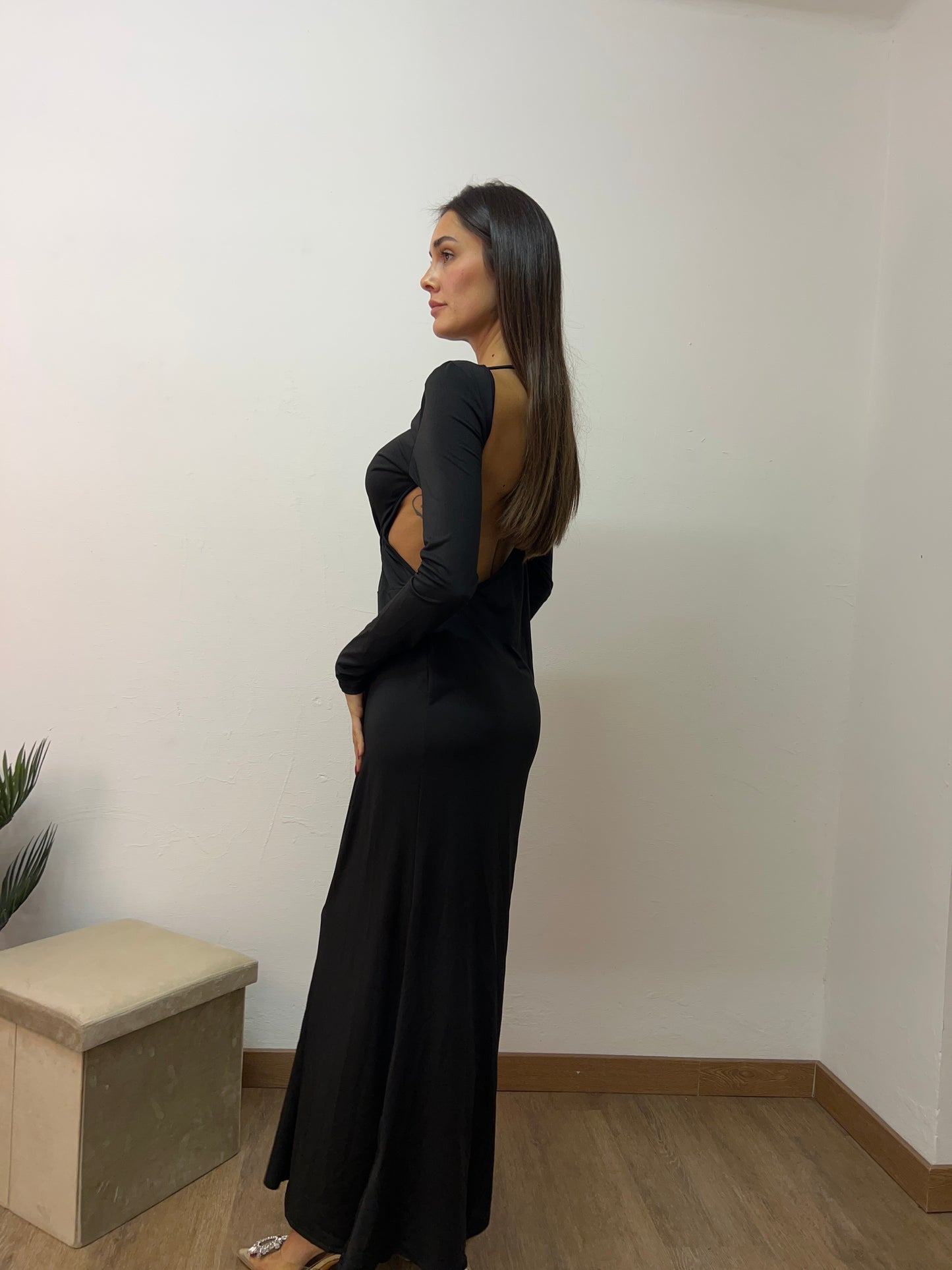 Abito lungo cut out